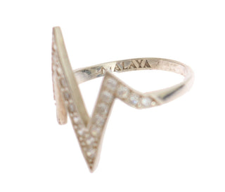 Anillo claro auténtico de plata para mujeres