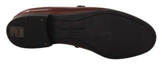 Bordeauxfarbene Lackleder Slipper