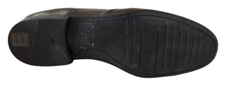 Braune Oxford-Halbschuhe aus Eidechsenleder