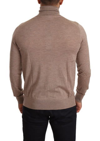 Brauner Kaschmir-Rollkragenpullover