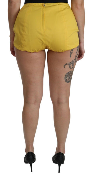 Gelb Schwarz Baumwolle Juwelen Hot Pants Shorts