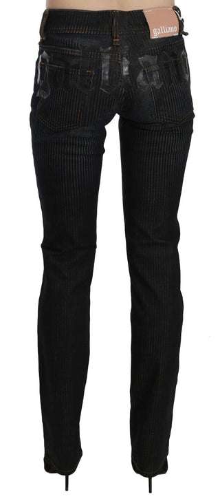 Pantalones de mezclilla de pana ajustados de cintura media negros