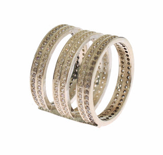 Anillo de plata esterlina 925 con CZ claro para mujeres auténtico