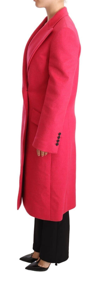 Pinkfarbene doppelreihige Trenchcoat-Jacke