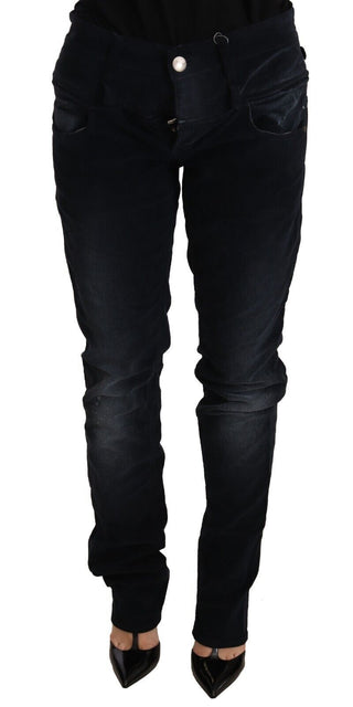 Pantalones de mezclilla de algodón azul lavado, cintura baja, corte holgado