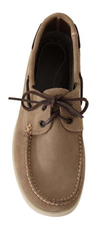 Beige Wildleder Slipper Mokassins Freizeitschuhe Herren