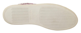 Weiße Bordeaux-Leder-Freizeit-Schnürsneaker