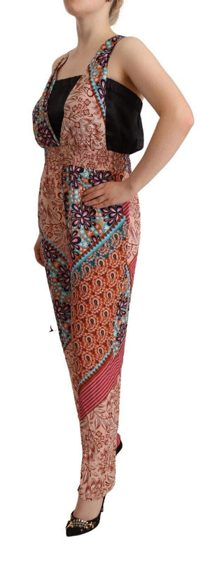 Mono vestido de mujer de viscosa con estampado floral multicolor