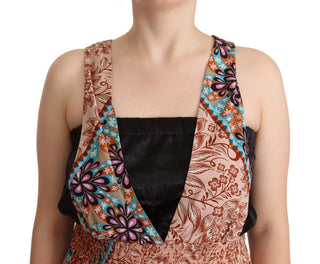 Mono vestido de mujer de viscosa con estampado floral multicolor