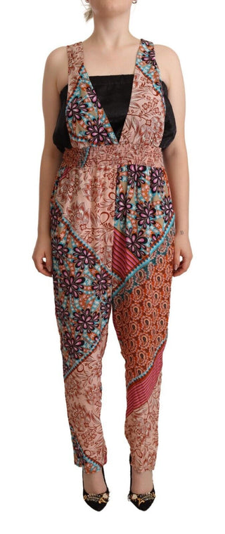 Mono vestido de mujer de viscosa con estampado floral multicolor