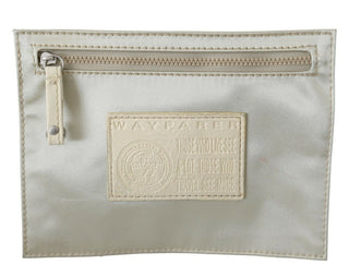 White Zippered Coin Holder Wallet