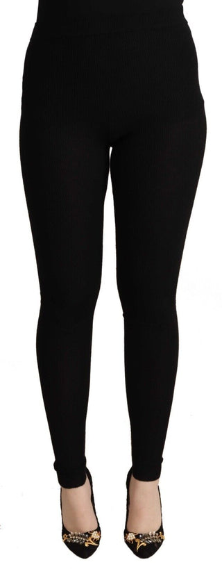 Schwarze Kaschmir-Stretch-Strumpfhose