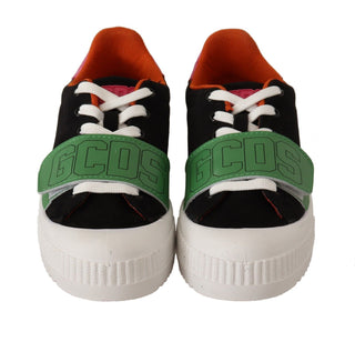 Mehrfarbige Wildleder Low-Top Schnürschuhe für Damen