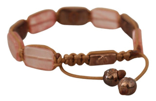 Verstellbares Armband mit mehrfarbigen Kristallen und Logo-Verzierung