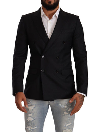 Dark Gray Dotted Double Breasted MARTINI Jacket