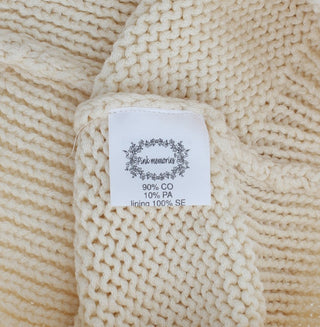 Suéter sin mangas de mezcla de algodón beige