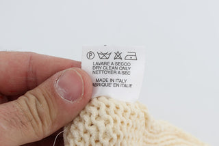 Suéter sin mangas de mezcla de algodón beige