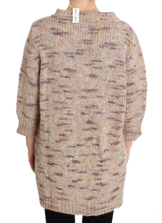 Suéter oversize de mezcla de lana beige