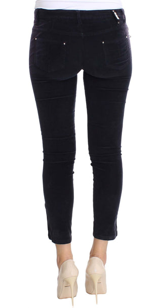 Jeans de pana cortos morados