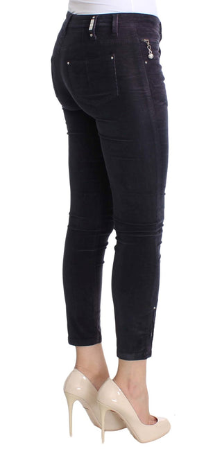 Jeans de pana cortos morados