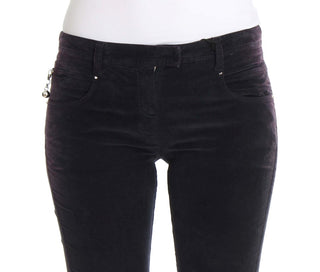 Jeans de pana cortos morados