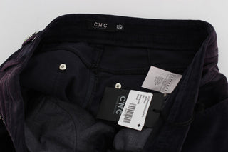 Jeans de pana cortos morados
