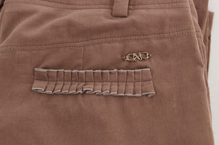 Brown Cropped Corduroys Pants