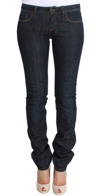 Blaue Stretch-Slim-Fit-Jeans aus Baumwolle