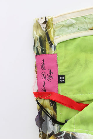 Bleistiftrock aus mehrfarbiger Organza