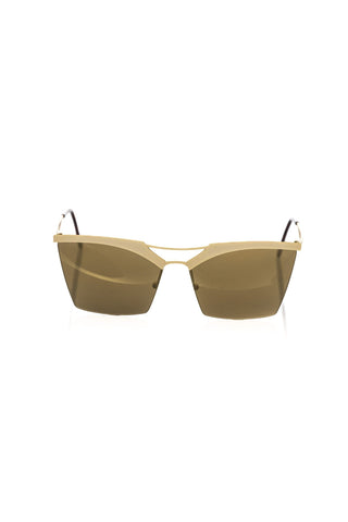 Gold Metallicfaser Damen-Sonnenbrille