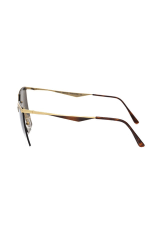 Gold Metallicfaser Damen-Sonnenbrille