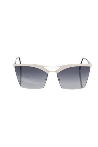 Silber Metallic Damen-Sonnenbrille