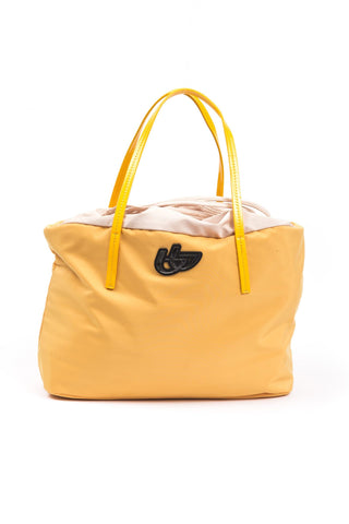 Bolso de hombro de poliéster amarillo para mujer