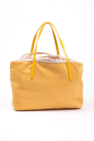 Bolso de hombro de poliéster amarillo para mujer