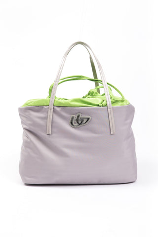 Bolso de hombro de poliéster gris para mujer