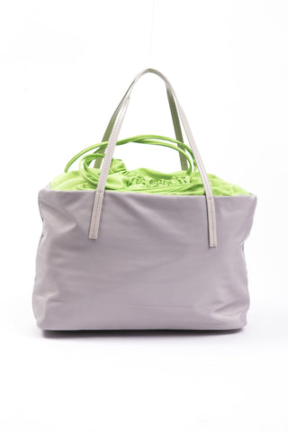 Bolso de hombro de poliéster gris para mujer
