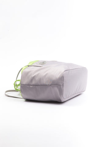 Bolso de hombro de poliéster gris para mujer