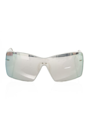 Silber Metallic Faser Damen Sonnenbrille