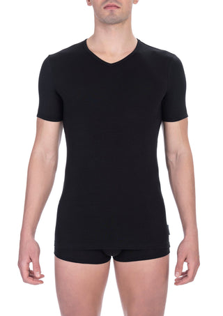 Herren-T-Shirt aus schwarzer Baumwolle
