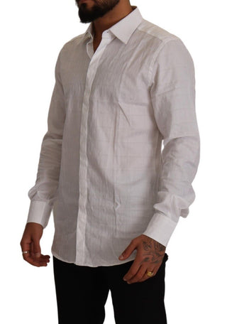 White GOLD Baumwolle Slim Fit Kleid Business Hemd