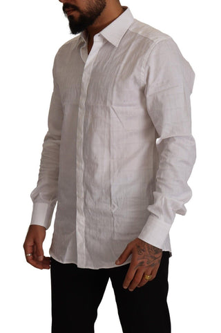 White GOLD Baumwolle Slim Fit Kleid Business Hemd