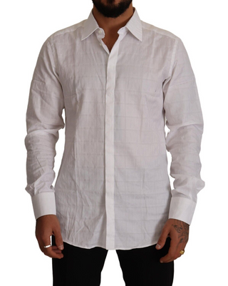 White GOLD Baumwolle Slim Fit Kleid Business Hemd