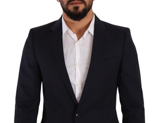 Dunkelblauer Einreihiger Mantel MARTINI Blazer