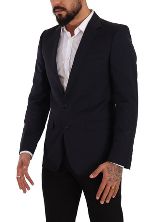 Dunkelblauer Einreihiger Mantel MARTINI Blazer