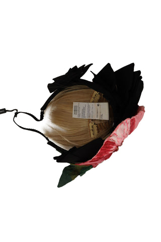Diadema de seda negra con cabello blanco Parrucchiera
