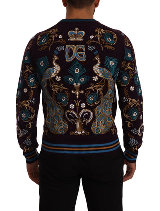 Bordeaux Cashmere DG Crown Embroidered Sweater