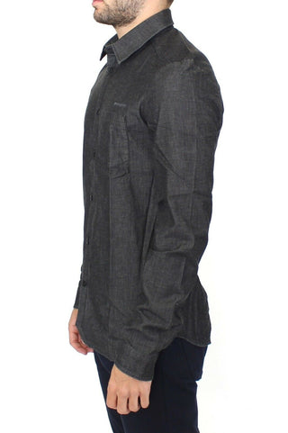Jeans Baumwolle Leger Grau Stretch Hemd
