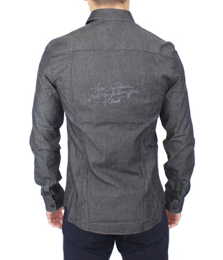 Jeans Baumwolle Leger Grau Stretch Hemd