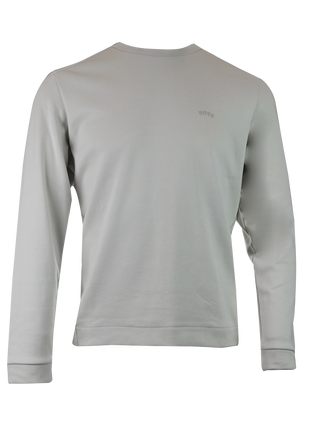 Sudadera de Algodón de Cuello Redondo en Beige