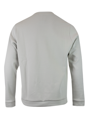 Sudadera de Algodón de Cuello Redondo en Beige
